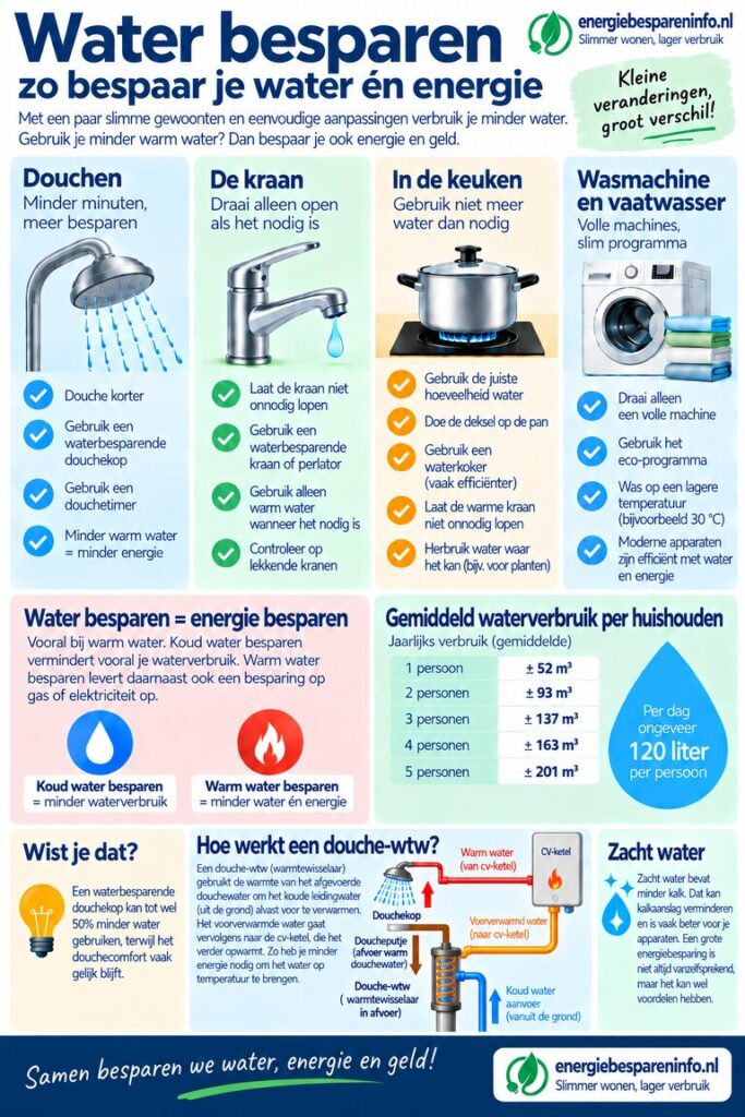 Water besparen in huis